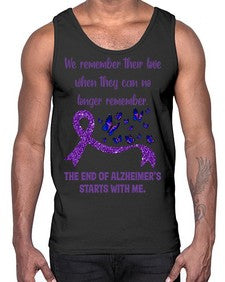 The End Of AlzheimerS Start With Me 217#- alzheimers- Cotton Tank