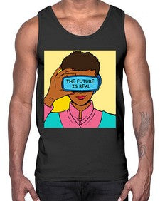 The Future is Real 1151#- art pop art- Cotton Tank