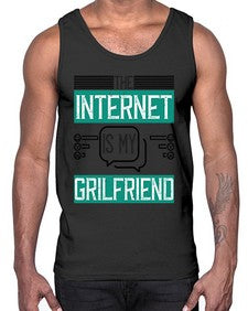 The Internet is my grilfriend 49#- internet- Cotton Tank