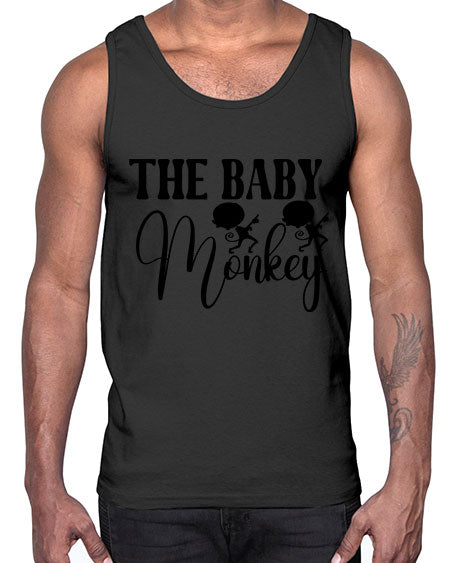 The baby monkey - monkey- Cotton Tank