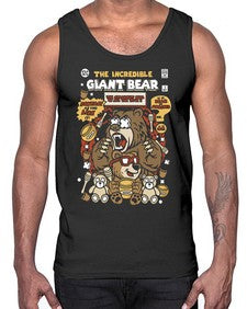 The incredible bear 251#- cartoon animals- Cotton Tank