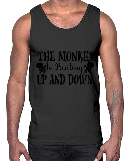 The monkey is beating up - monkey- Cotton Tank