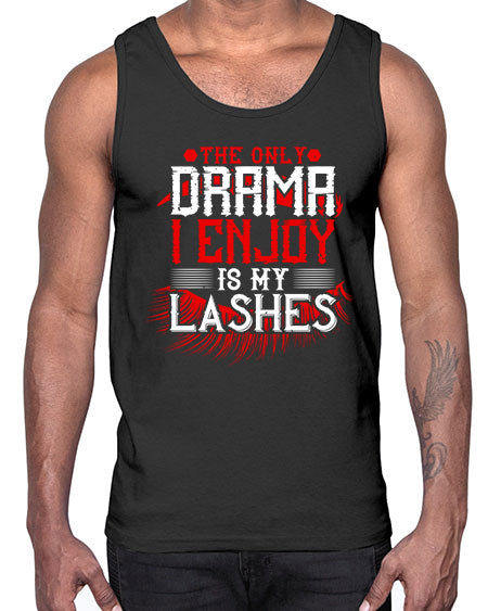 The only drama I enjoy is my lashes Style 182#-makeup Cotton Tank