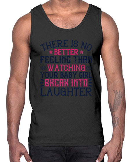 There is no better feeling than watching your baby girl break into laughter Style 461#- baby- Cotton Tank
