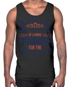 There is something about the outside of a horse that is good for the inside of a man Style 16#- horse- Cotton Tank