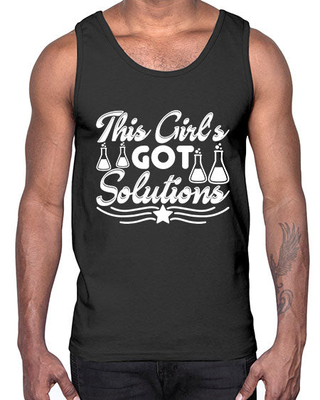This Girl s Got Solutions 18#- general science- Cotton Tank