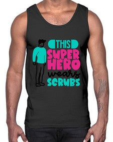 This Superhero Wears Scrubs Style Style 1564#- nurse- Cotton Tank