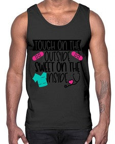 Tough On The Outside Sweet On The Inside Style Style 1581#- nurse- Cotton Tank