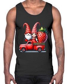 Truck Gnome Strawberries 1673#- strawberry- Cotton Tank