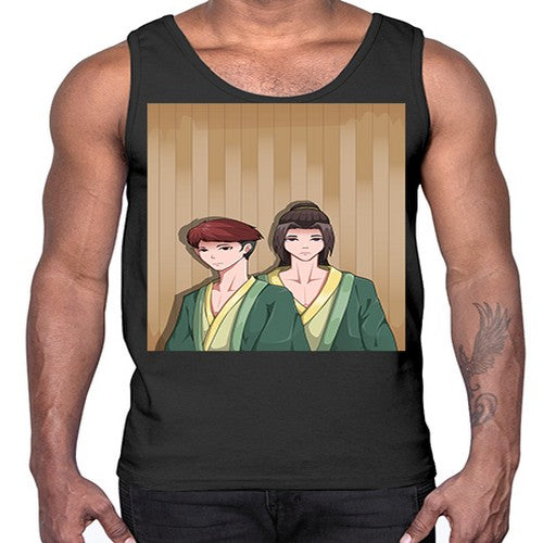 Two man in a hot spring 18#- anime- Cotton Tank