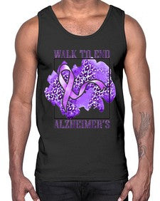 Walk o End AlzheimerS Purple Ribbon 220#- alzheimers- Cotton Tank