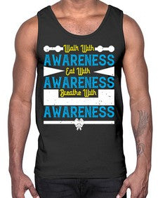Walk with awareness Eat with awareness Breathe with awareness Style 9#- Self awareness- Cotton Tank