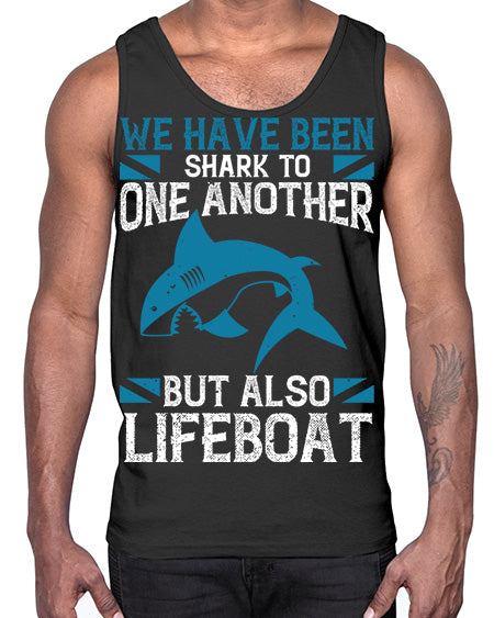 We have been shark to one another but also lifeboat Style 6#- shark-fish- Cotton Tank