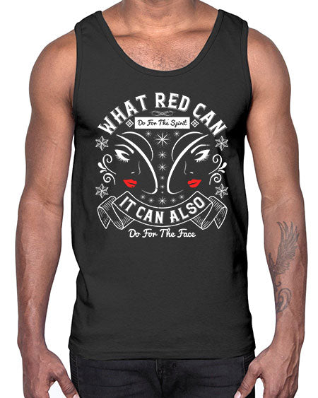 What red can do for the spirit it can also do for the face Style 175#-makeup Cotton Tank