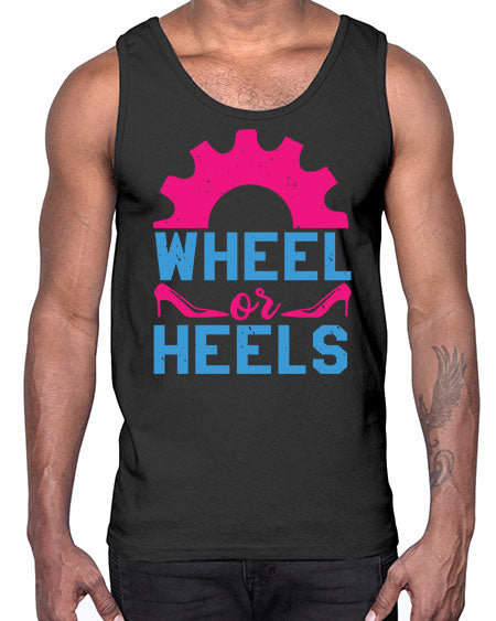 Wheel or Heels Style 238#- baby shower- Cotton Tank
