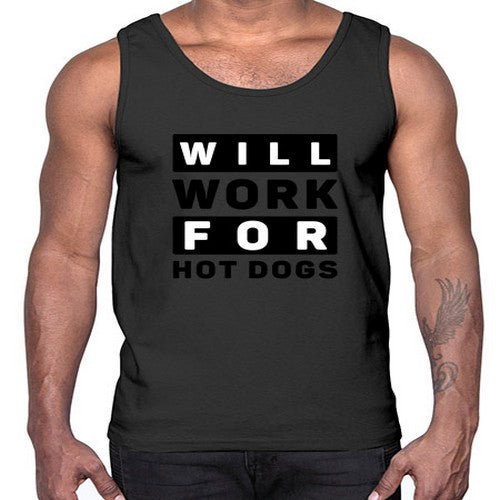 Will Work For Style 1#- dogs- Cotton Tank