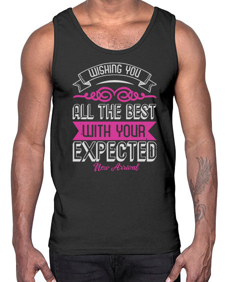 Wishing you all the best on your new arrival Style 240#- baby shower- Cotton Tank