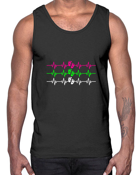 Womensbabyheartbeatgiftforpregnancymidwifedoula1649#- doubla- Cotton Tank