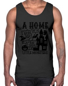 a home of a were wolf witch and their little monsters 53#- witch- Cotton Tank