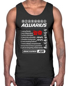aquarius 85#- aquarius- Cotton Tank