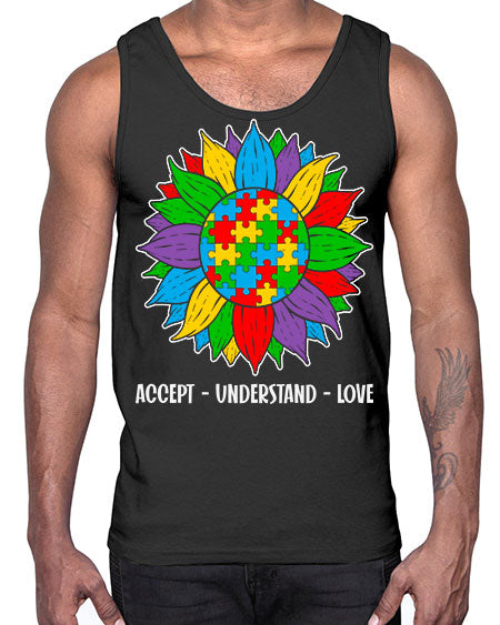 autism accept understand 7#- autism- Cotton Tank