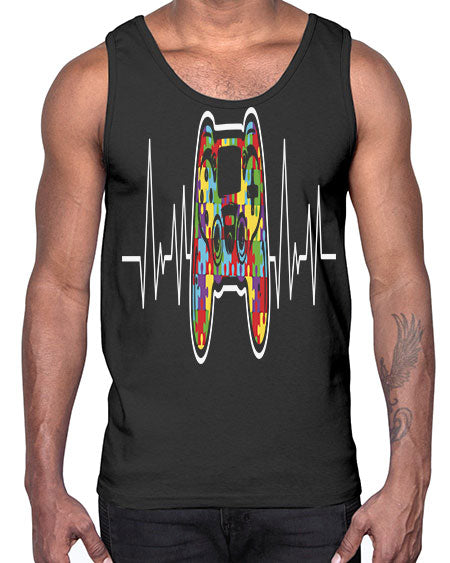 autism gamer heartbeat 27#- autism- Cotton Tank