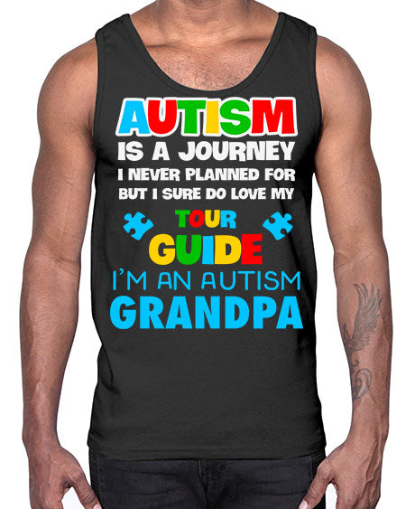 autism grandpa autism is a 43#- autism- Cotton Tank