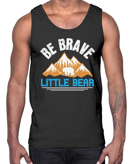 be brave little bear 23#- bears - animals- Cotton Tank