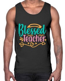 blessed teacherr 633#- teacher- Cotton Tank