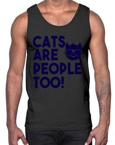 cats are people too- cats- Cotton Tank