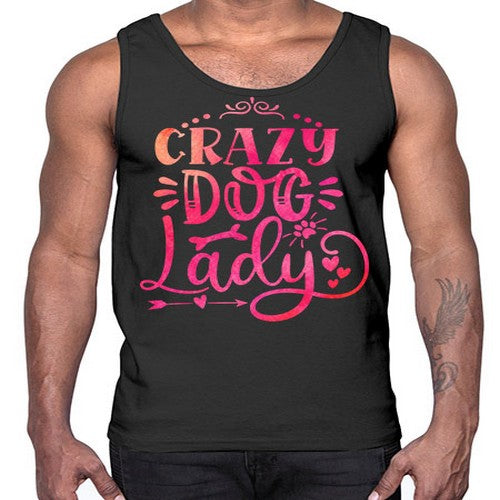 crazy dog lady 71#- dogs- Cotton Tank