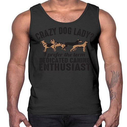 crazy dog lady- dogs- Cotton Tank