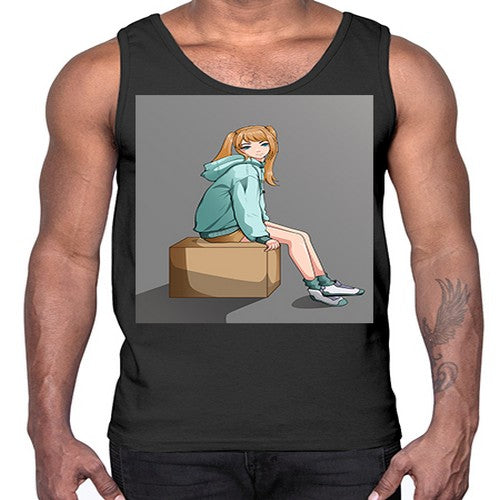 cute casual girl using jacket 49#- anime- Cotton Tank