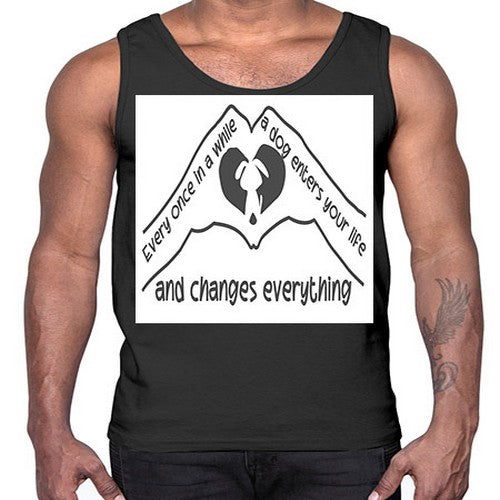dog changes everything 75#- dogs- Cotton Tank