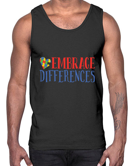 embrace differences Style 13#- autism- Cotton Tank