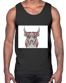 ethnic bull 418#- mandala- Cotton Tank