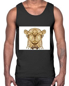 ethnic camel 419#- mandala- Cotton Tank