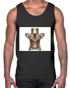 ethnic giraffe 425#- mandala- Cotton Tank