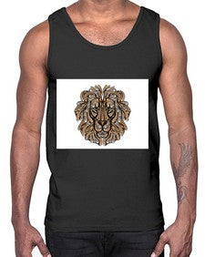 ethnic lion 430#- mandala- Cotton Tank