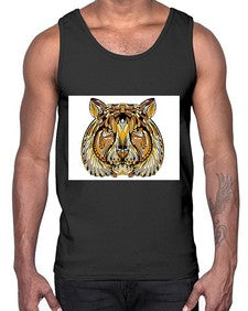 ethnic tiger 439#- mandala- Cotton Tank