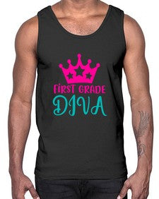 first grade diva 128#- first grade- Cotton Tank