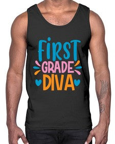 first grade divaaa 130#- first grade- Cotton Tank