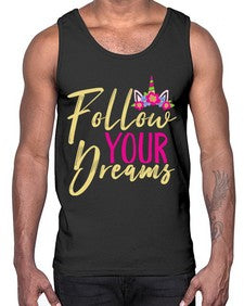 follow your dreams 133#- unicorn- Cotton Tank
