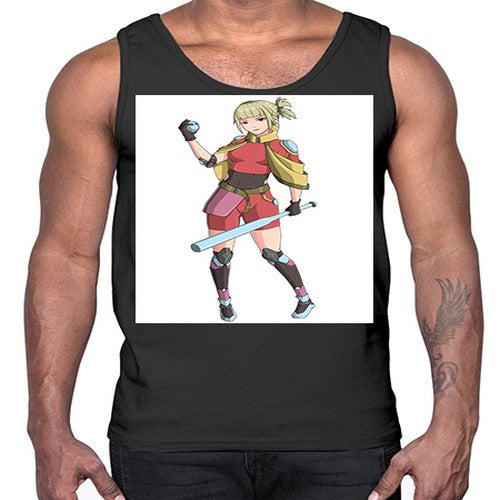 girl bring stick3#- anime- Cotton Tank