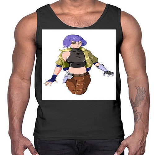 girl with gauntlet169#- anime- Cotton Tank