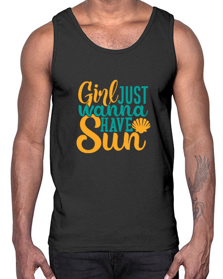 girls just wanna have sun Style 101#- summer- Cotton Tank