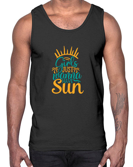 girls just wanna have sun Style 102#- summer- Cotton Tank
