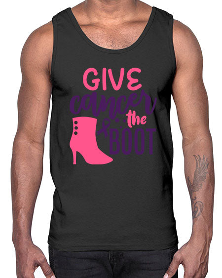 give cancer the boot Style 11#- breast cancer- Cotton Tank