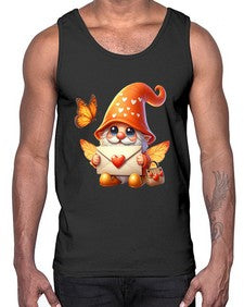 gnome with butterfly 06#- gnome- Cotton Tank