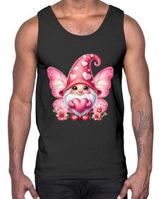 gnome with butterfly 08#- gnome- Cotton Tank